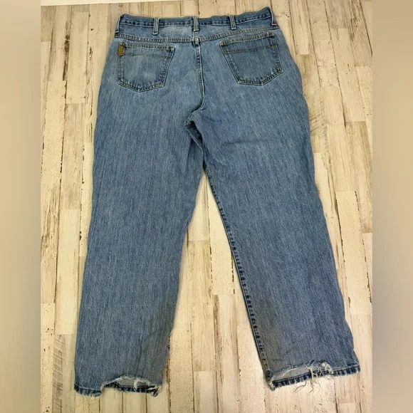 Cinch Up Workwear Straight Light Washed Jeans Men’s 38x30 Denim Thrashed - Picture 9 of 11